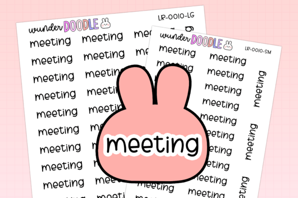 Adorable Meeting Printable Planner Stickers for Organized Joy