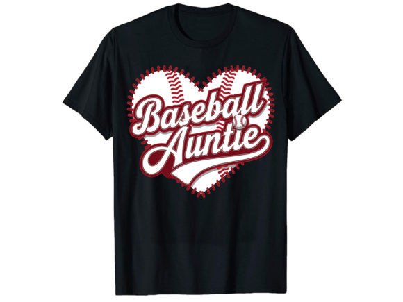 Baseball Auntie T-Shirt Design: A Sporty Creative Asset