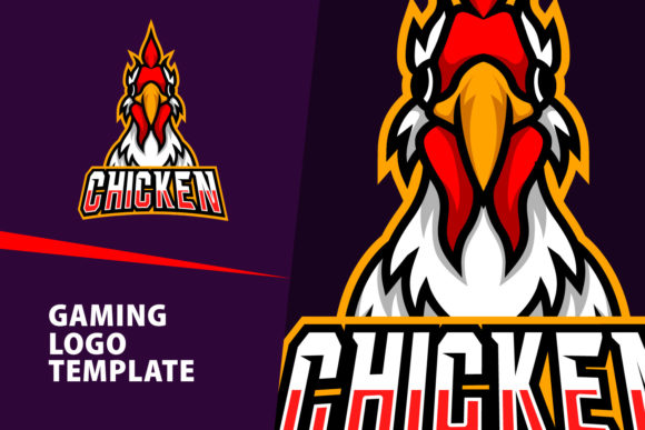 Chicken Mascot Gaming Logo Design