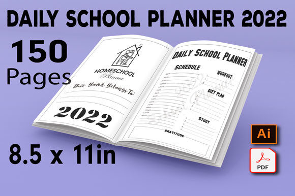 Daily School Planner 2022: A Ready-to-Use Template for Students