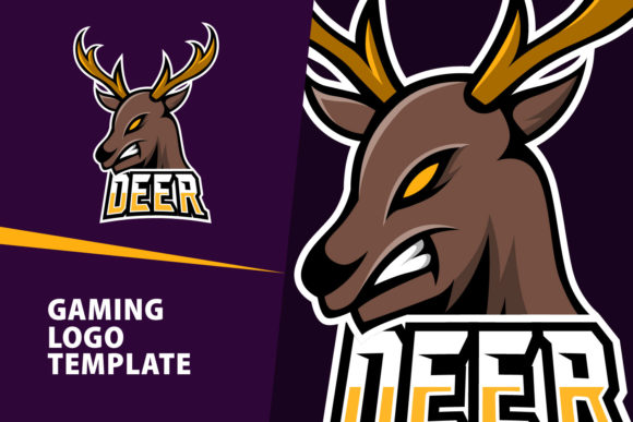 Deer Mascot Gaming Logo Design: Bold Branding for Esports