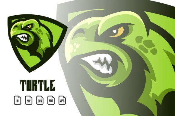 Design a Bold Mascot with the Illustration Turtle Logo