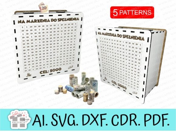 Design a Custom Piggy Bank Crossword Svg Laser Cut