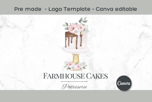 Elegant Editable Bakery Logo for Small Businesses