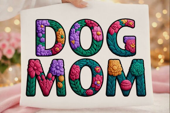 Floral Dog Mom Mama Mother's Day Png