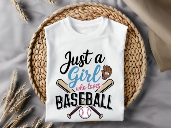 Just a Girl Who Baseball T-Shirt Design