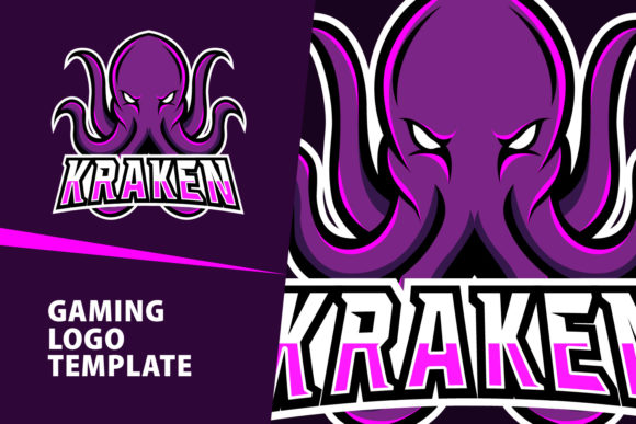 Kraken Mascot Gaming Logo Design for Esports