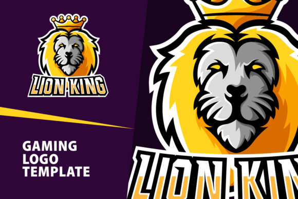 LionKing Mascot Gaming Logo Design for Esports