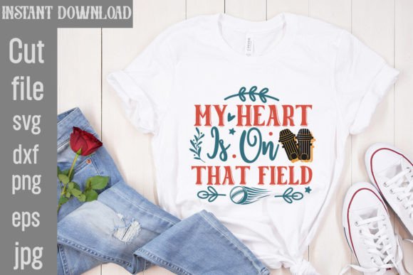 My Heart is on That Field SVG Cut File