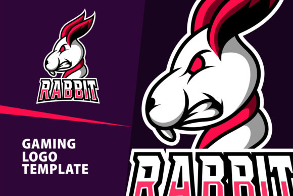 Rabit Mascot Gaming Logo Design for Esport Branding