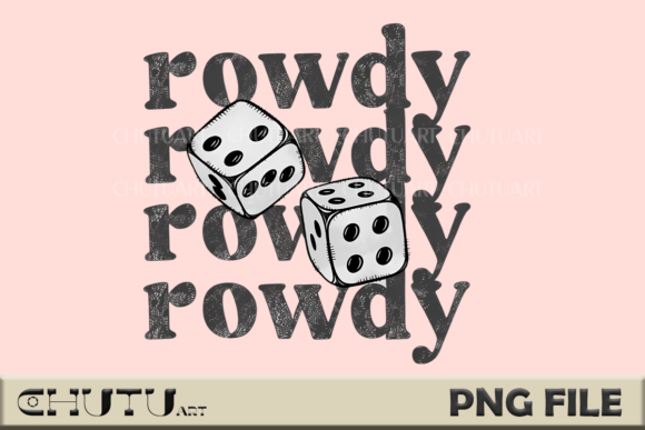 Rowdy Dice: Vintage Casino Vibe Design Asset