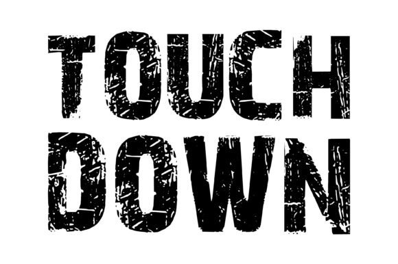 Touchdown Distressed Football SVG for Game Day Designs