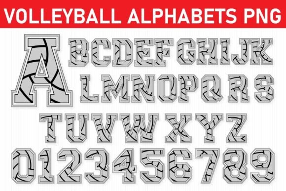 Volleyball Alphabet & Numbers SVG PNG: A Complete Design Toolkit