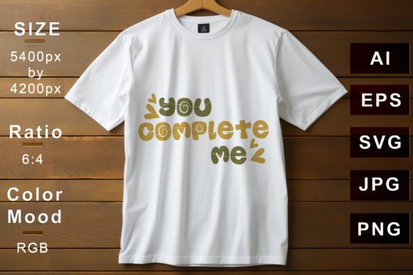 You Complete Me T-shirt Design: Celebrate Connection
